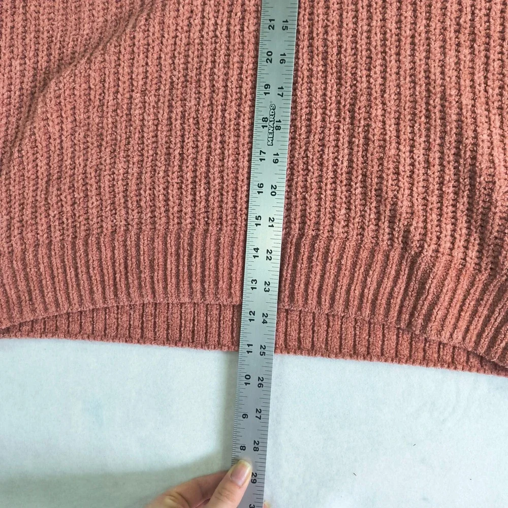 Lucky Brand Chunky Knit Sweater Womens M Pink Raglan Sleeve Casual‎ Cozy